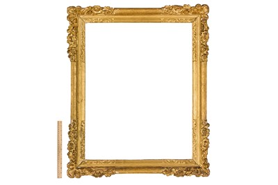 Lot 130 - A FRENCH LOUIS XIV CARVED AND GILDED LEBRUN (18TH CENTURY) FRAME