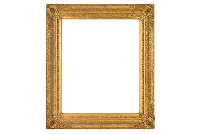 Lot 122 - A FRENCH 19TH CENTURY GILDED COMPOSITION FRAME