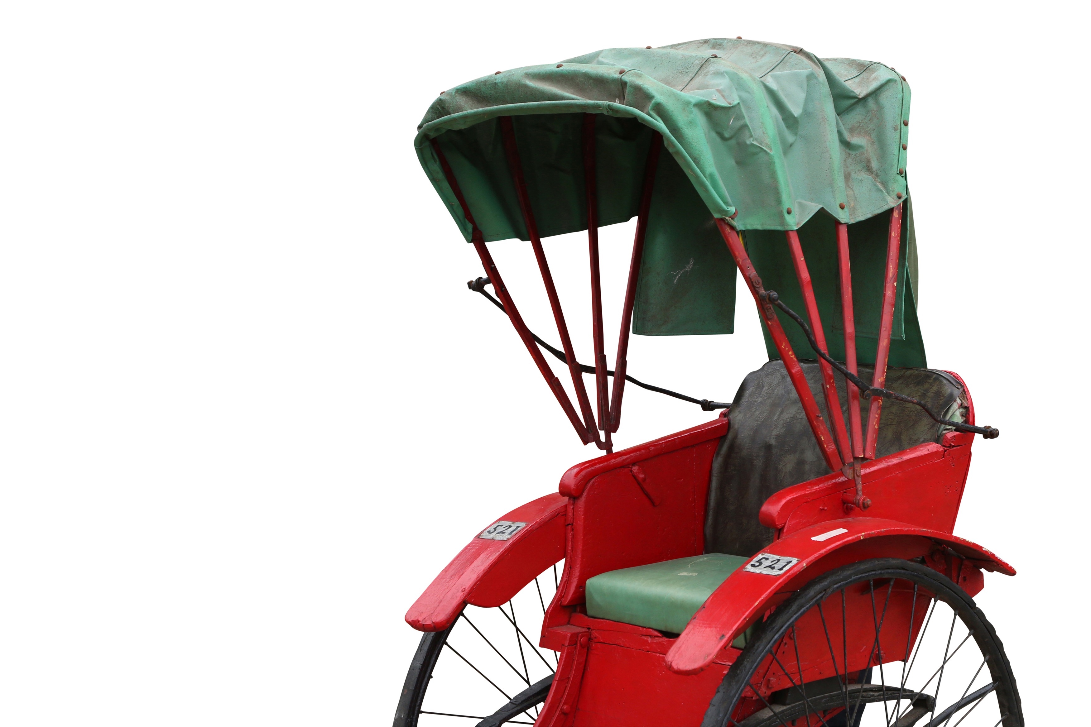 Lot 1407 - A VINTAGE HONG KONG RICKSHAW