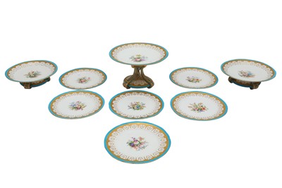 Lot 1577 - A VICTORIAN MINTON PORCELAIN DESSERT SET