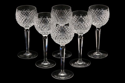 Lot 1587 - A SET OF SIX WATERFORD ALANA HOCK GLASSES