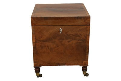 Lot 1437 - A REGENCY MAHOGANY CELLARETTE