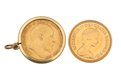 Lot 1058 - TWO GOLD HALF SOVEREIGNS