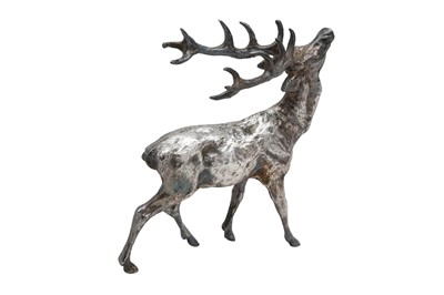 Lot 1146 - AN ELIZABETH II STERLING SILVER STAG