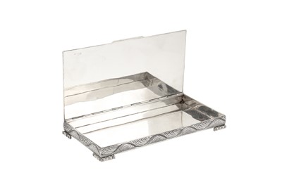 Lot 96 - A mid-20th century Indian silver cigarette box, Calcutta circa 1960 by Cooke and Kelvey