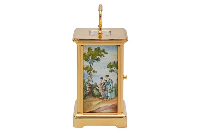 Lot 1711 - A HALCYON DAYS CARRIAGE CLOCK