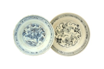 Lot 482 - TWO CHINESE BLUE AND WHITE DISHES