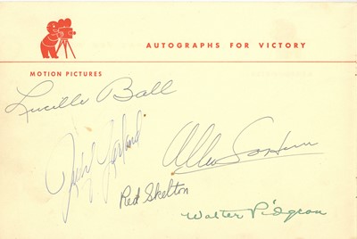 Lot 224 - Vintage Hollywood.- Autographs for Victory