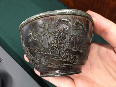Lot 52 - A FINE CHINESE CARVED COCONUT CUP