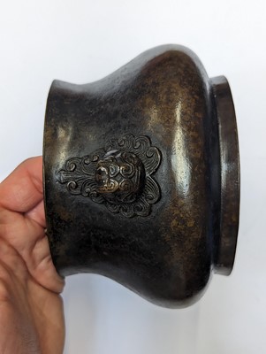 Lot 50 - A CHINESE BRONZE INCENSE BURNER