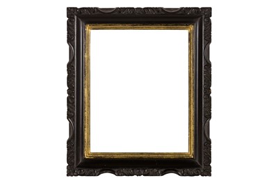 Lot 145 - A CHINA TRADE 18TH CENTURY STYLE CARVED AND EBONISED SWEPT FRAME