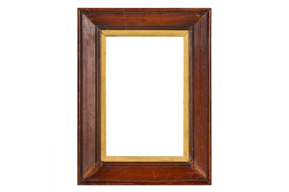 Lot 171 - A 19TH CENTURY PLAIN MAHOGANY FORWARD FLAT FRAME