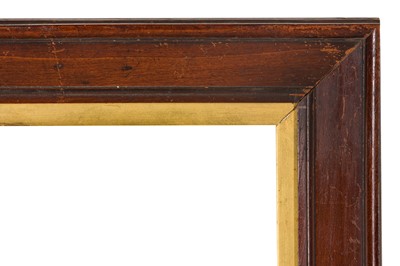 Lot 171 - A 19TH CENTURY PLAIN MAHOGANY FORWARD FLAT FRAME