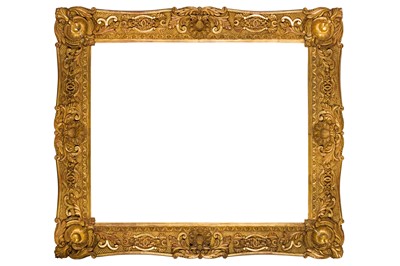 Lot 138 - A CHINA TRADE 19TH CENTURY CARVED AND GILDED RÉGENCE STYLE FRAME
