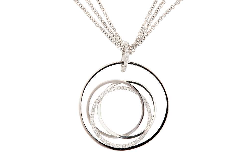 Lot 88 - A DIAMOND PENDANT NECKLACE BY LEO PIZZO