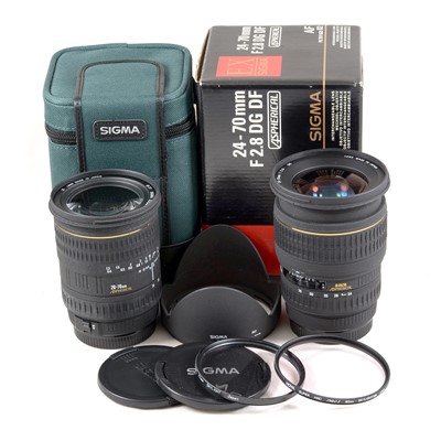 Lot 1339 - Two Canon EOS Fit f2.8 Sigma Zoom Lenses.