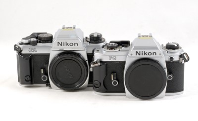 Lot 169 - Chrome Nikon FA & FG Film Cameras Bodies.