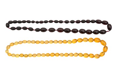 Lot 58 - TWO AMBER BEAD NECKLACES