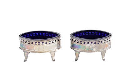Lot 126 - A pair of George III sterling silver salts, London 1790 by Samuel Godbehere and Edward Wigan