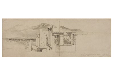 Lot 58 - British School (19th century) A study of the Temple of Pandrocus from the Parthenon