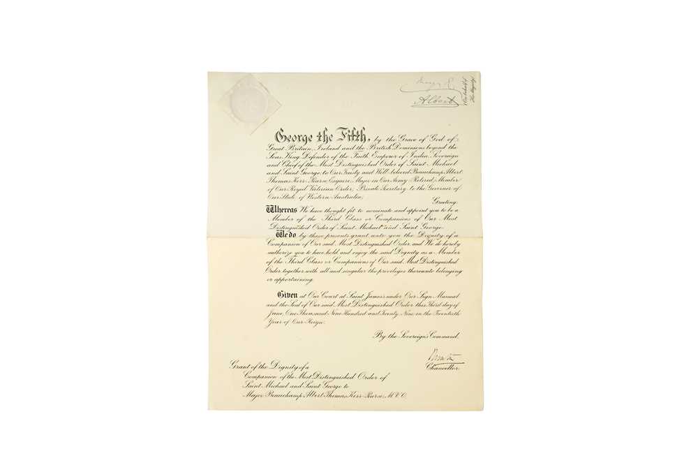 Lot 30 - RARE WARRANT SIGNED BY QUEEN MARY AND GEORGE VI AS PRINCE ALBERT