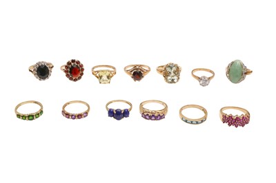 Lot 8 - A COLLECTION OF GEM-SET RINGS