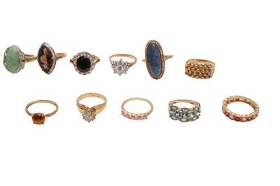 Lot 8 - A COLLECTION OF GEM-SET RINGS