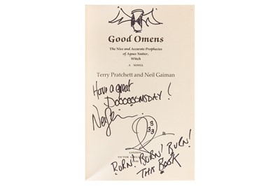 Lot 126 - Pratchett (Terry & Neil Gaiman. Good Omens, first ed. Insc. 1990