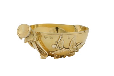 Lot 480 - An extremely rare George II silver gilt 'peach cup' cream jug, London circa 1750 by William Cripps (reg. 31st Aug 1743)