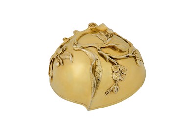 Lot 480 - An extremely rare George II silver gilt 'peach cup' cream jug, London circa 1750 by William Cripps (reg. 31st Aug 1743)