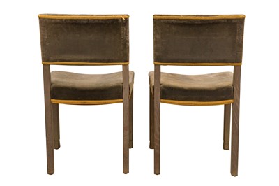 Lot 60 - A PAIR OF ELIZABETH II LIMED-OAK CORONATION CHAIRS