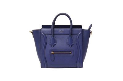 Lot 158 - Celine Indigo Blue Nano Luggage Bag