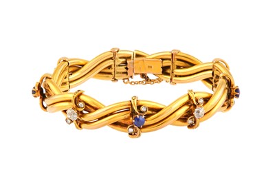 Lot 24 - A SAPPHIRE AND DIAMOND BRACELET, EARLY 20TH CENTURY, POSSIBLY BY ZACH FERDINAND