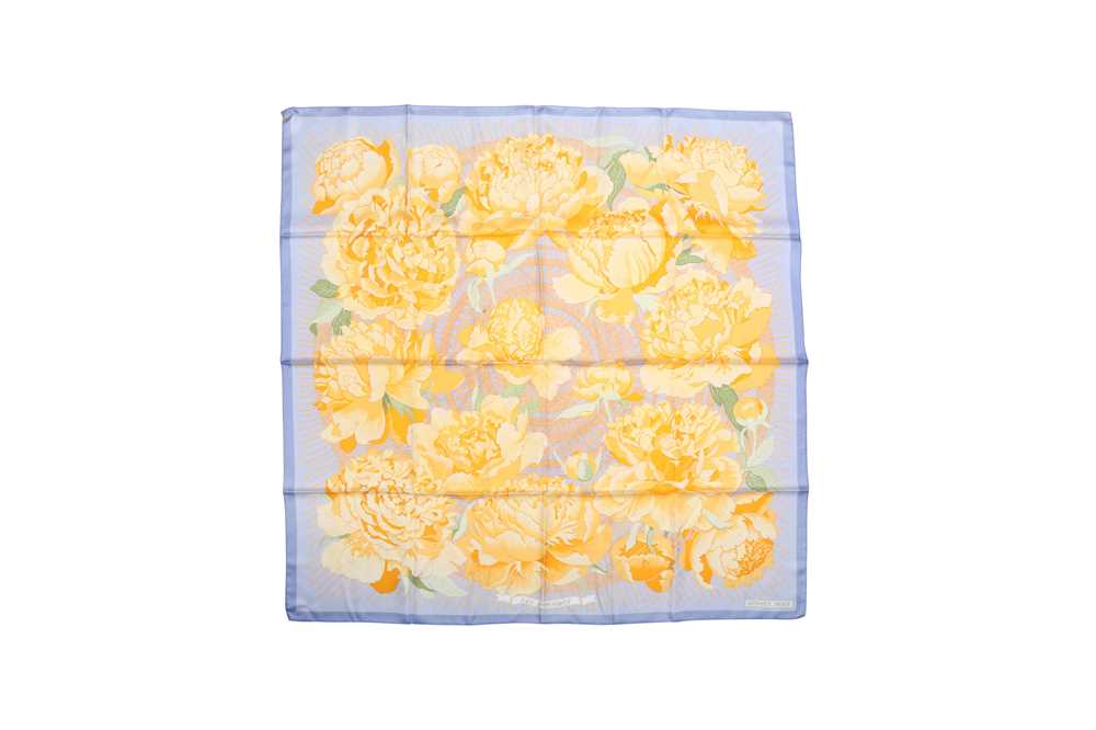 Lot 3 - Hermes 'Les Pivoines' Print Silk Scarf