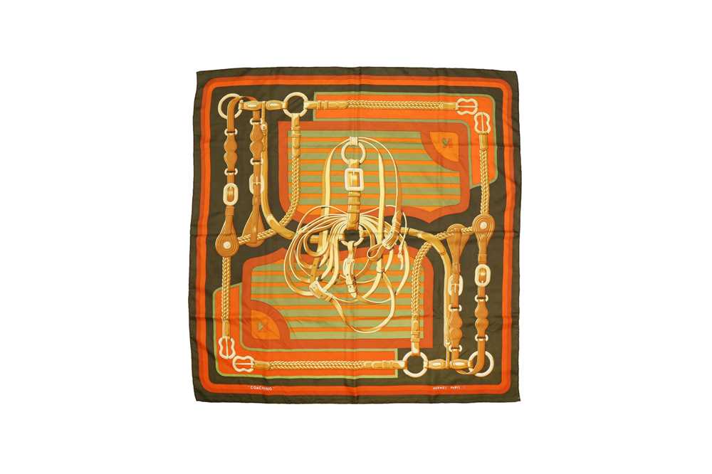 Lot 10 - Hermes 'Coaching' Print Silk Scarf