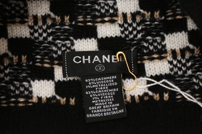 Lot 478 - Chanel Monochrome Cashmere CC Beanie