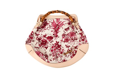 Lot 75 - Gucci Magenta Floral Peggy Bamboo Hobo