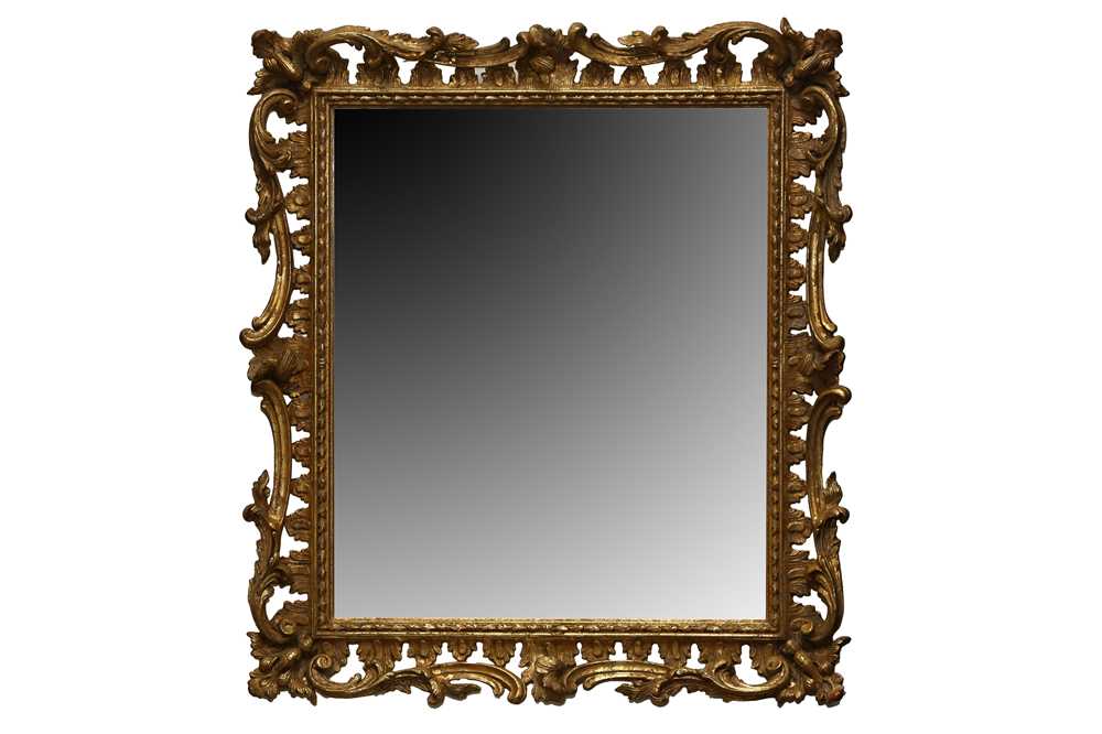 Lot 448 - A GILTWOOD CHIPPENDALE STYLE MIRROR