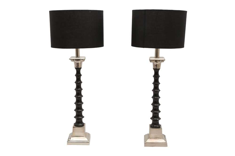 Lot 210 - A PAIR OF OKA TABLE LAMPS