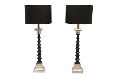 Lot 210 - A PAIR OF OKA TABLE LAMPS