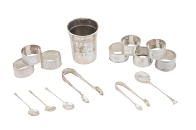 Lot 99 - A mixed group of sterling silver