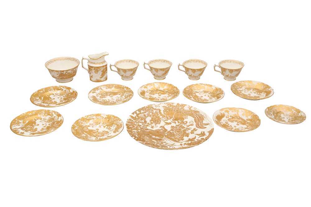 Lot 100 - A SET OF FOUR ROYAL CROWN DERBY GOLD AVES TRIOS