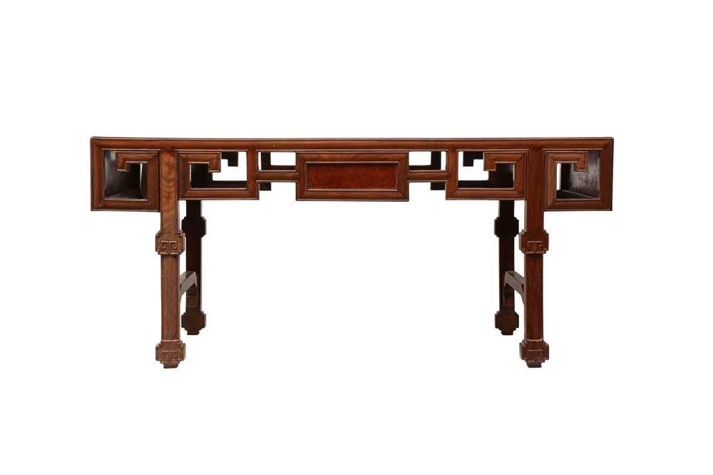 Lot 149 - A CHINESE RECTANGULAR-SECTION LOW WOOD TABLE