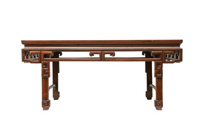 Lot 159 - A CHINESE RECTANGULAR-SECTION LOW WOOD TABLE