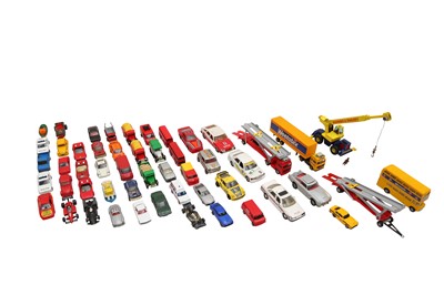Lot 130 - A LARGE COLLECTION OF CORGI UNBOXED PLAYWORN TOY CARS AND OTHER VEHICLES, MAINLY 1980S AND 1990S