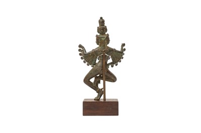 Lot 353 - A RARE KHMER BRONZE FIGURE OF HEVAJRA