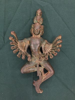 Lot 353 - A RARE KHMER BRONZE FIGURE OF HEVAJRA