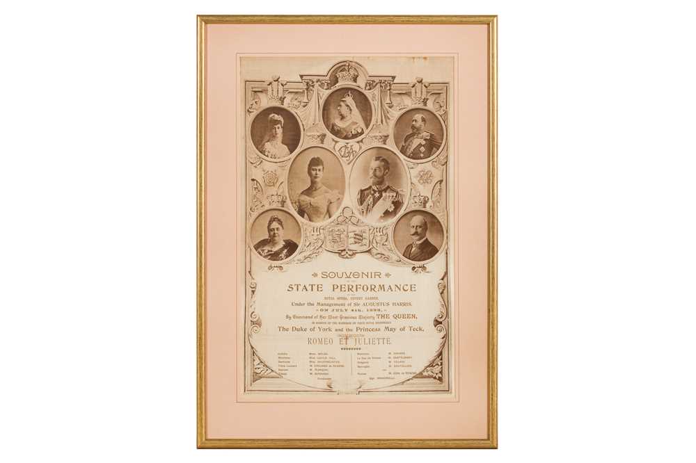 Lot 10 - SILK PROGRAMME OF THE STATE PERFORMANCE AT THE ROYAL OPERA, COVENT GARDEN, 4 JULY 1893