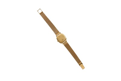 Lot 66 - A LADIES 18K GOLD LONGINES BRACELET WATCH
