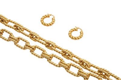 Lot 55 - AN ITALIAN 18K GOLD ROPE TWIST NECKLACE